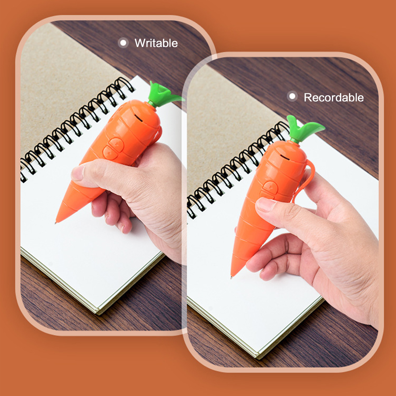 Carrot-Shaped Voice Recorder P - Voice Recorder Pen บทวิจารณ์และราคา